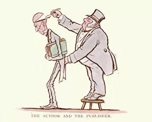 Colour Collection: Victorian satirical cartoon, Author and the Publisher