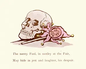 Comedy Prints: Victorian satirical cartoon, Masking Depression with Humor
