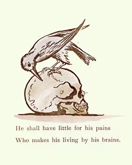 Colours Collection: Victorian satirical cartoon, He shall have little for his pains