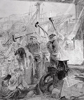 Workshop Prints: Victorian Scene Of Workshop Of Nation