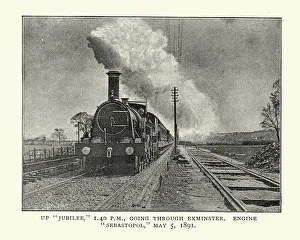 Thoroughfare Gallery: Victorian steam train going through Exminster