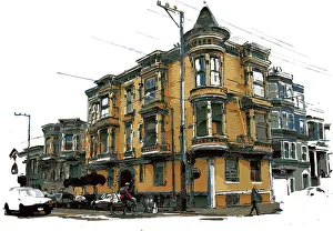 Watercolor Paints Gallery: victorian style house