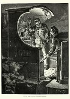 Images Dated 19th July 2017: Victorian train driver and stoker, Scotland 1891