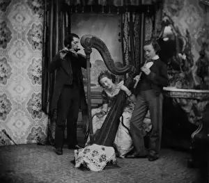 Plucking An Instrument Prints: Victorian Trio