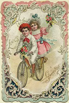 Greeting Card Prints: Victorian Valentine's Day Card