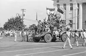 Sandinista Prints: Victorious Sandinistas Parade on Tank