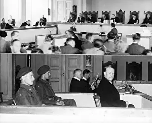 Courtroom Prints: Vidkun Quisling at His Treason Trial