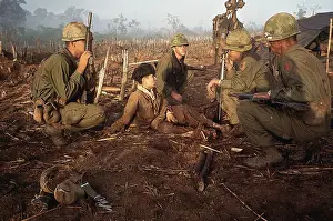 Vietcong Prints: Viet Cong Boy with US Army Captors