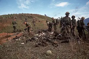 Collecting Prints: Vietnam 1967:US Marines Collecting Abandoned Equipment