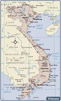 Images Dated 12th November 2017: Vietnam country map