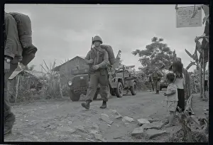 Vietnamese Children Watching Marines Pass By