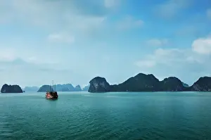 Vietnamese Junk Cruising in Halong Bay