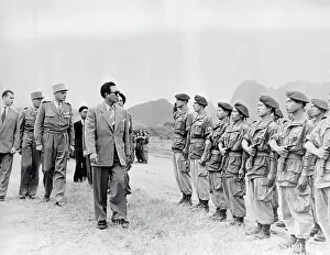 Vietnamese King Reviewing Troops