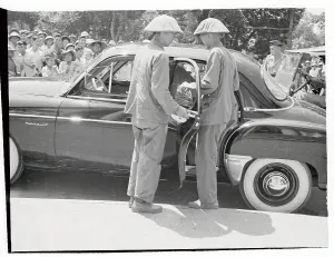Hanoi Prints: Vietnamese Officers Riding in French Car