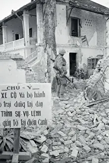 Vietnamese Person In Window;Marine;Ruin