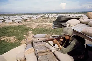 Vietnamese Soldier In Bunker
