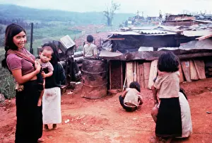 Special Forces Prints: Vietnamese Woman and Children After Surviving Enemy Siege