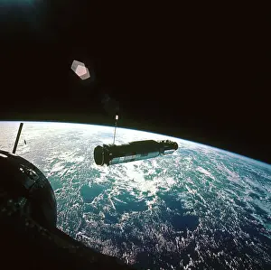 John W Prints: View of Agena Target Docking Vehicle