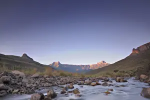 Escarpment Prints: View of the Amphitheatre massif in the Drakensberg, Kwazulu-Natal, South Africa