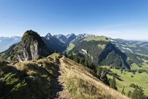 Hiking Trail Prints: View of the Appenzell Alps as seen from the geological mountain trail