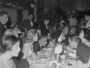 View of Aristotle Onassis and Party at Ball