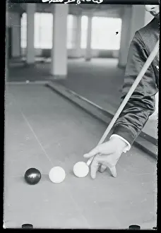 Photographic Study Prints: View of Arm and Hand Position at Pool Table