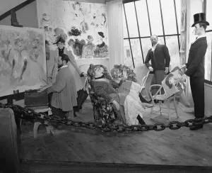 Henri De Toulouse Lautrec Prints: View of Artist Toulouse-Lautrec Working on Painting Outdoors