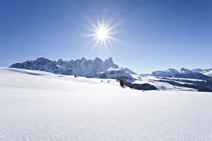Images Dated 19th February 2011: View during the ascent of Mt Cima Bocche, above Passo Valles