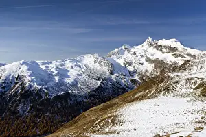 Province Of South Tyrol Prints: View during the ascent to the peak of Penser Weissenhorn mountain coming from Penser ridge