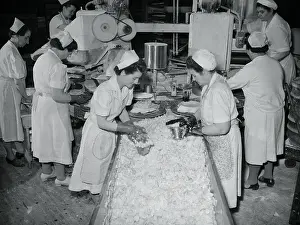 Assembly Line Prints: View of Assembly Line at Pie Factory