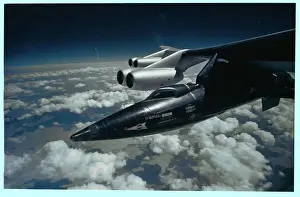 View of B-52 Aircraft Flying
