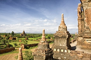 Images Dated 11th September 2008: View of Bagan temples from a pagoda