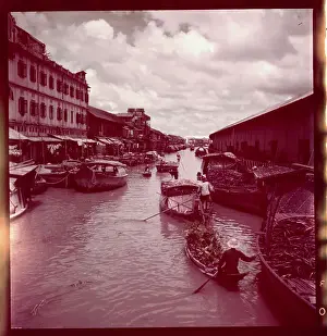 Bangkok Prints: View of Bangkok Canal