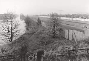 Historically Prints: View over the Berlin Wall in 1985