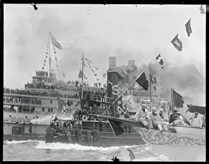View of Boat Ceremony for Charles Lindbergh