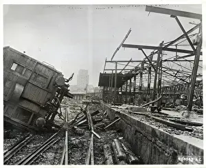 Cologne Prints: View of Bombed out Railway