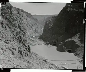 View of Boulder Dam Area in Mountains