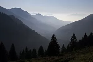 Images Dated 4th October 2011: View of Bregenzer Wald mountain range as seen from Furkajoch ridge, Vorarlberg, Austria, Europe