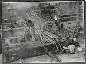 View of British Shipyard