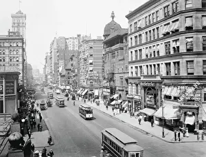 Trolley Prints: View of Broadway from 38th Street