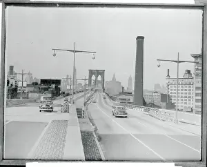 View from Brooklyn Side of Reconstructed Brooklyn Bridge