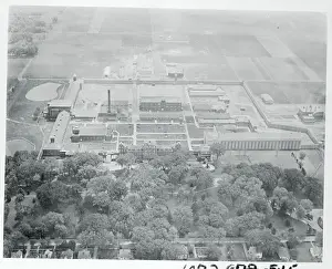 View of Buildings and Tree Lines at State Prison Scene