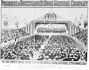 Minstrel Prints: View Of Canvas Tent Sitting Crowd