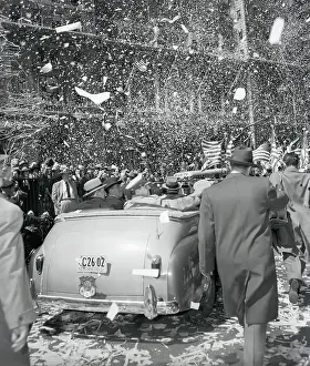 View of Car Carrying Douglas MacArthur Through Parade