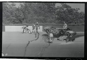 Nascar Prints: View of Car Crash During the Pocono 500