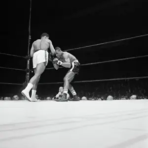 View of Cassius Clay Boxing Sonny Banks