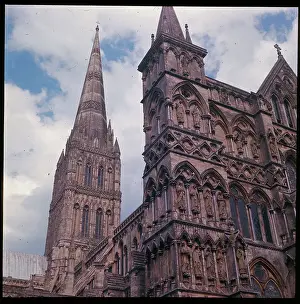 Salisbury Prints: View of Cathedral in Salisbury