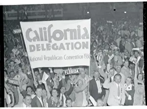 View of Cheering Delegates at GOP Convention