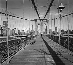 Archway Prints: View of city from bridge