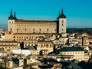 Images Dated 6th November 2015: A View Across the Cityscape Towards the Alcazar of Toledo